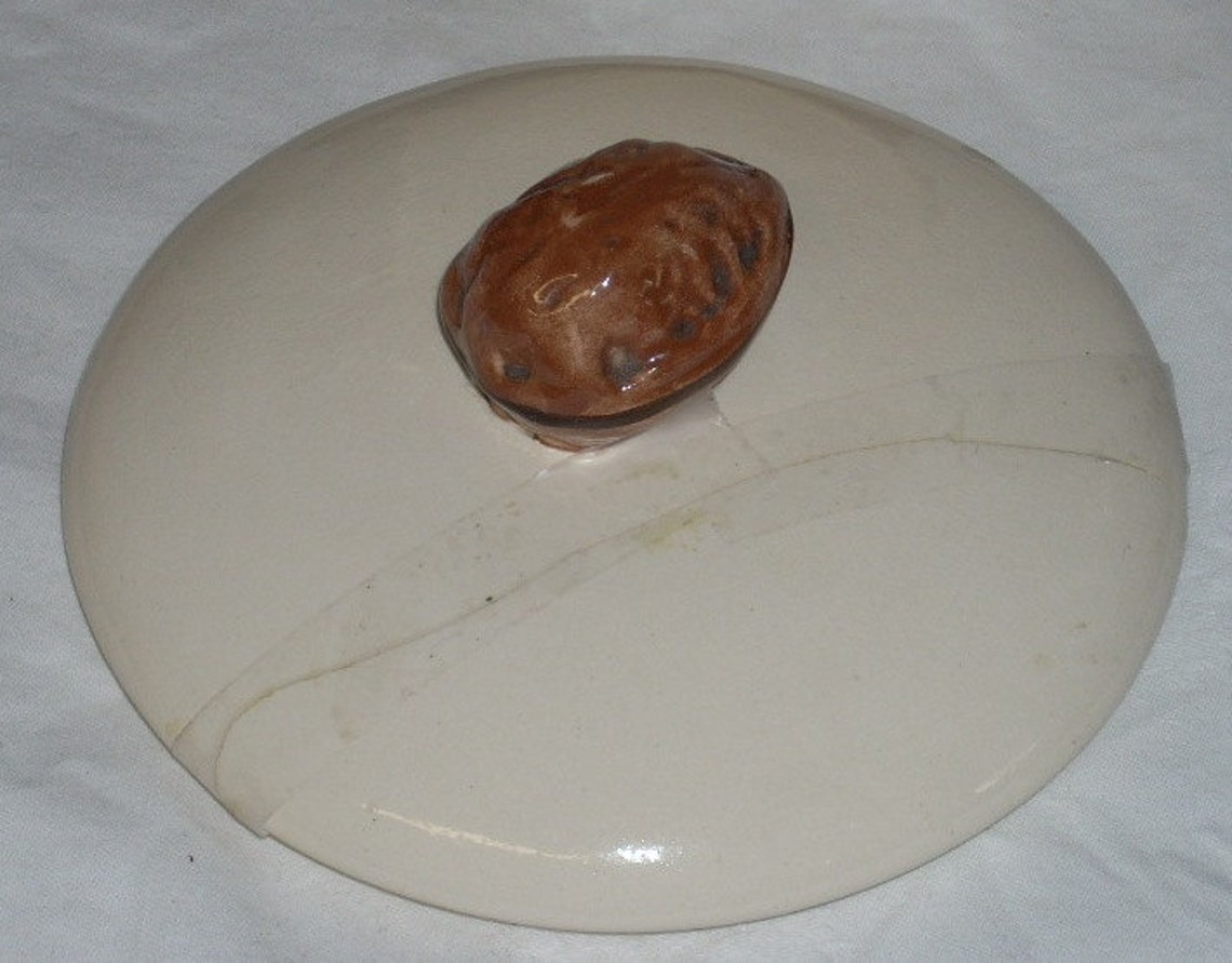 Vintage Cookies All Over Cookie Jar lid needs repair Etsy