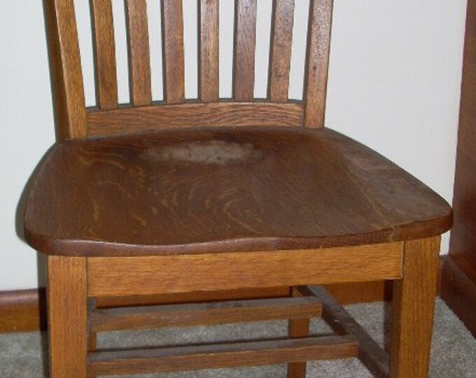 Antique Oak School Desk Office Chair Etsy