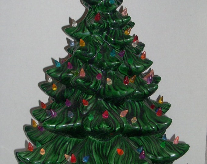 Vintage Ceramic Lighted Christmas Tree 24 Inch Etsy