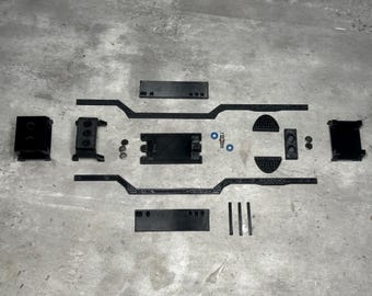 SCX24 Long PETG Chassis Kit, F250/Ram, with Anylevel inspired Suspension Mounts