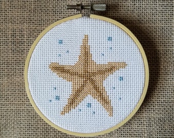 Counted Cross Stitch Beach Starfish Pattern - PDF Download