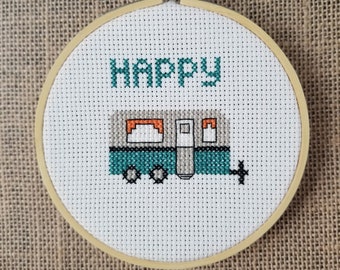 Happy Camper PDF Counted Cross Stitch Pattern, Xstitch, Needlecraft ...