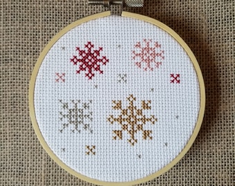 Counted Cross Stitch Snowflakes Pattern - PDF Download