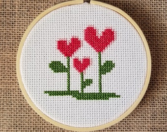 Counted Cross Stitch Love Grows Small Pattern - PDF Download