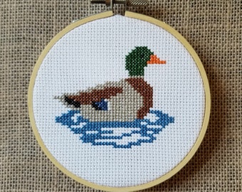 Counted Cross Stitch Mallard Duck Pattern - PDF Download