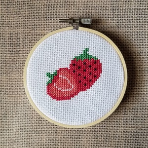 Counted Cross Stitch Strawberries Pattern - PDF Download