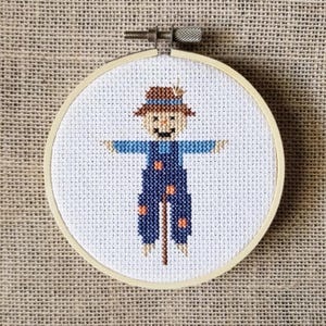 Counted Cross Stitch Scarecrow Pattern - PDF Download