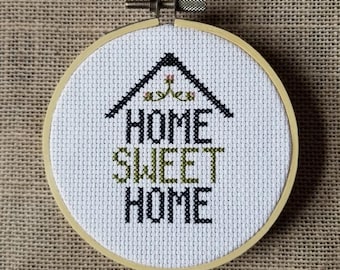 Counted Cross Stitch Home Sweet Home Pattern - PDF Download