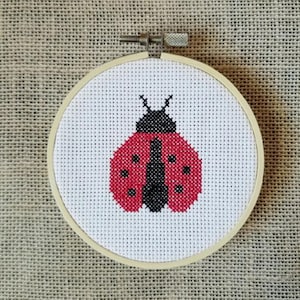 Counted Cross Stitch Ladybug Pattern - PDF Download
