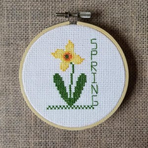 Counted Cross Stitch Spring Daffodil Pattern - PDF Download