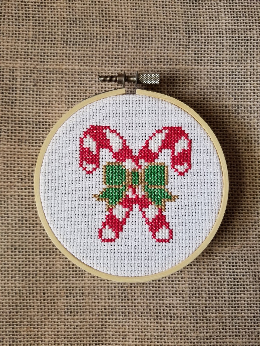 Counted Cross Stitch Candy Canes Pattern PDF Download Etsy