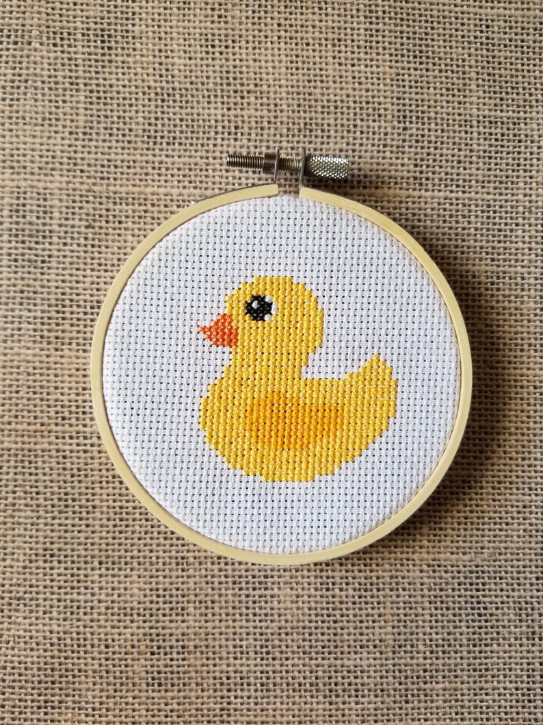 Counted Cross Stitch Rubber Duck Pattern PDF Download image 1