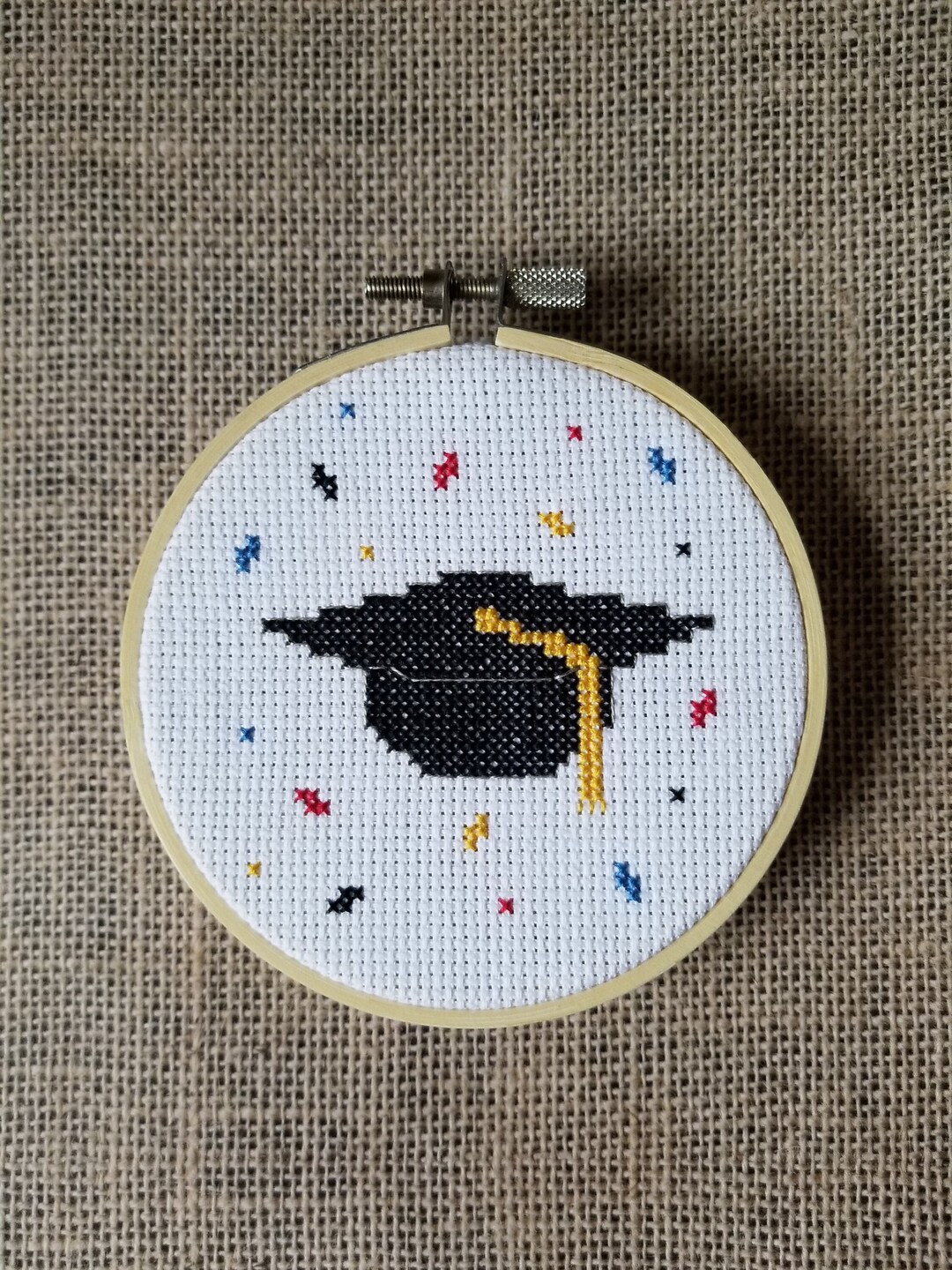 Counted Cross Stitch Graduation Cap Pattern PDF Download Etsy
