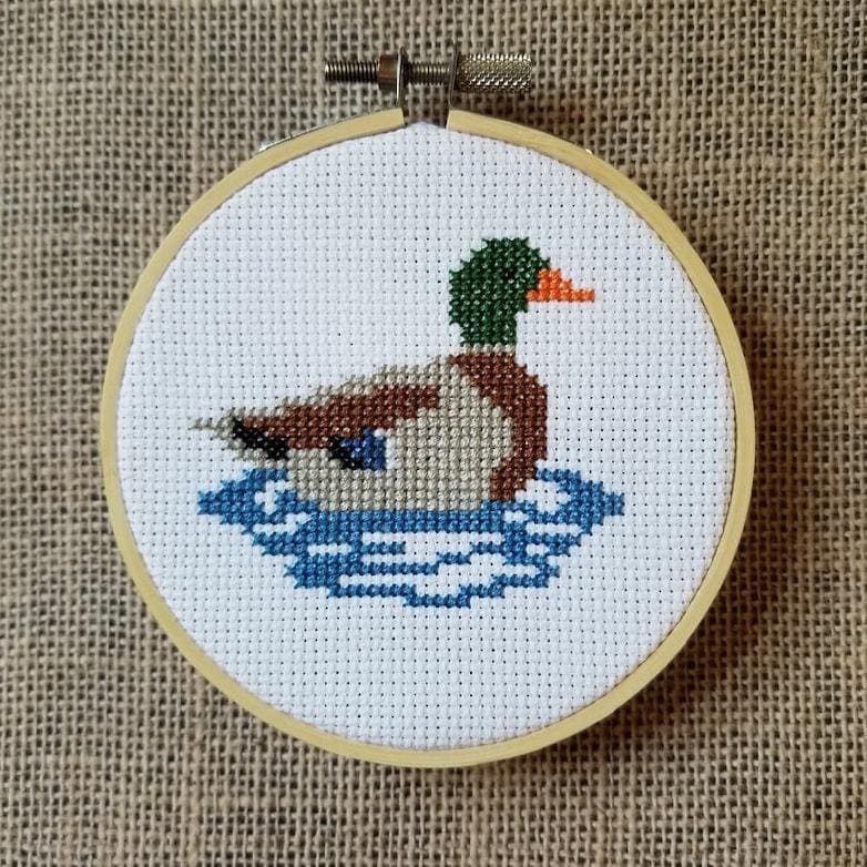 Counted Cross Stitch Mallard Duck Pattern PDF Download