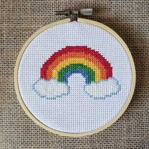DIY Counted Cross Stitch Rainbow Small Pattern - PDF Download