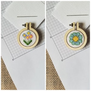 Counted Cross Stitch Flower Bunch and Flower Minis 2 Patterns - PDF Download