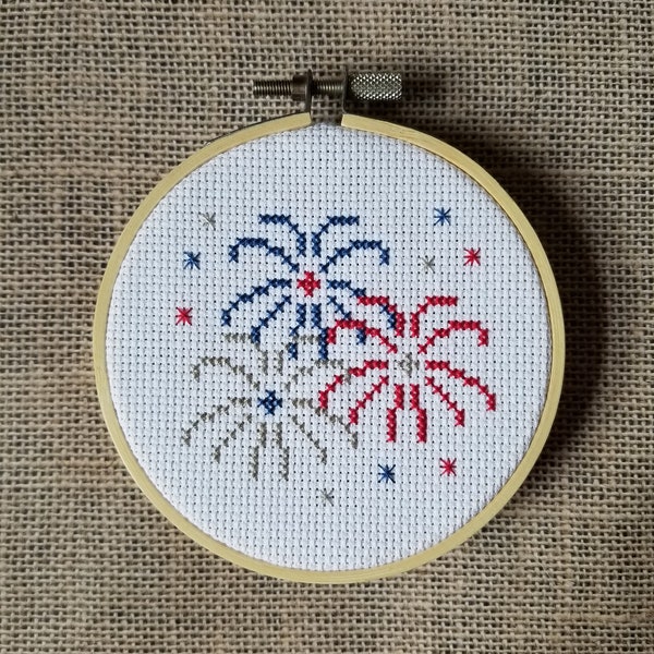 Counted Cross Stitch Fireworks Pattern - PDF Download