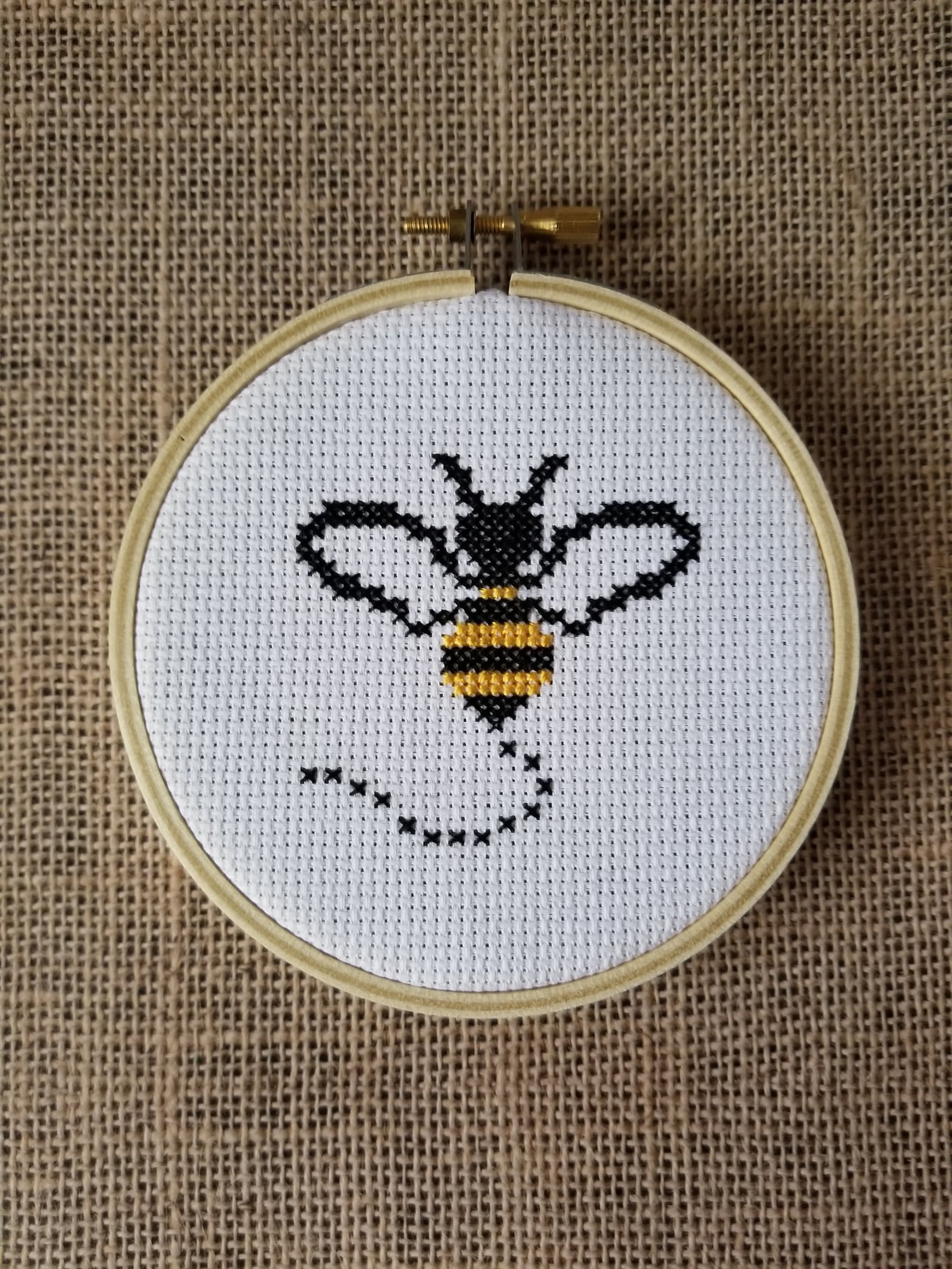 Counted Cross Stitch Bee Bumblebee Small Pattern PDF Download Etsy