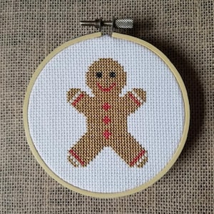 Counted Cross Stitch Gingerbread Man Pattern - PDF Download