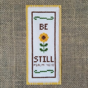 Counted Cross Stitch Be Still Scripture Bookmark Pattern - PDF Download