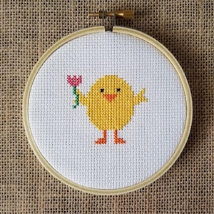 Counted Cross Stitch Easter Chick Pattern - PDF Download
