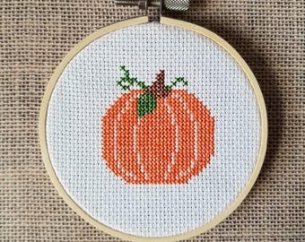 Counted Cross Stitch Pumpkin Pattern - PDF Download