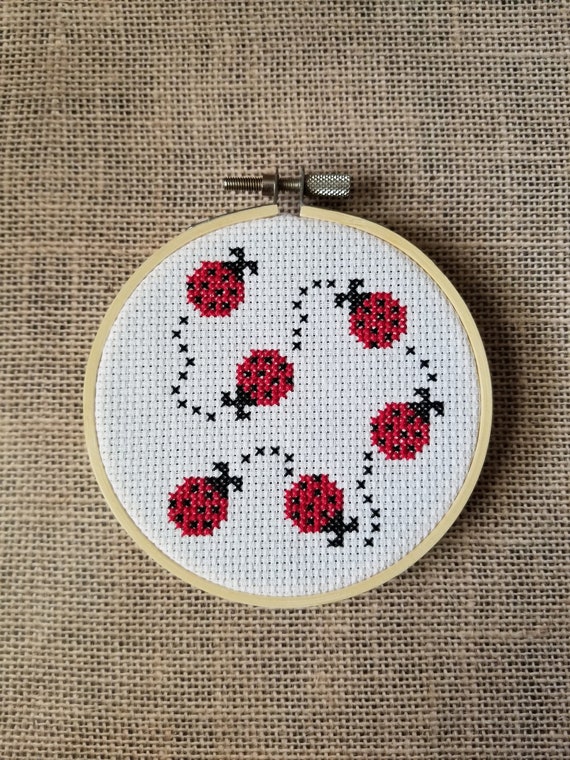 Counted Cross Stitch Ladybug Trail Pattern PDF Download Etsy