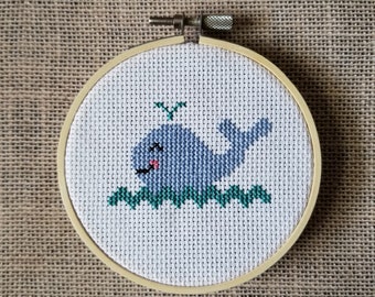 Counted Cross Stitch Whale Pattern - PDF Download