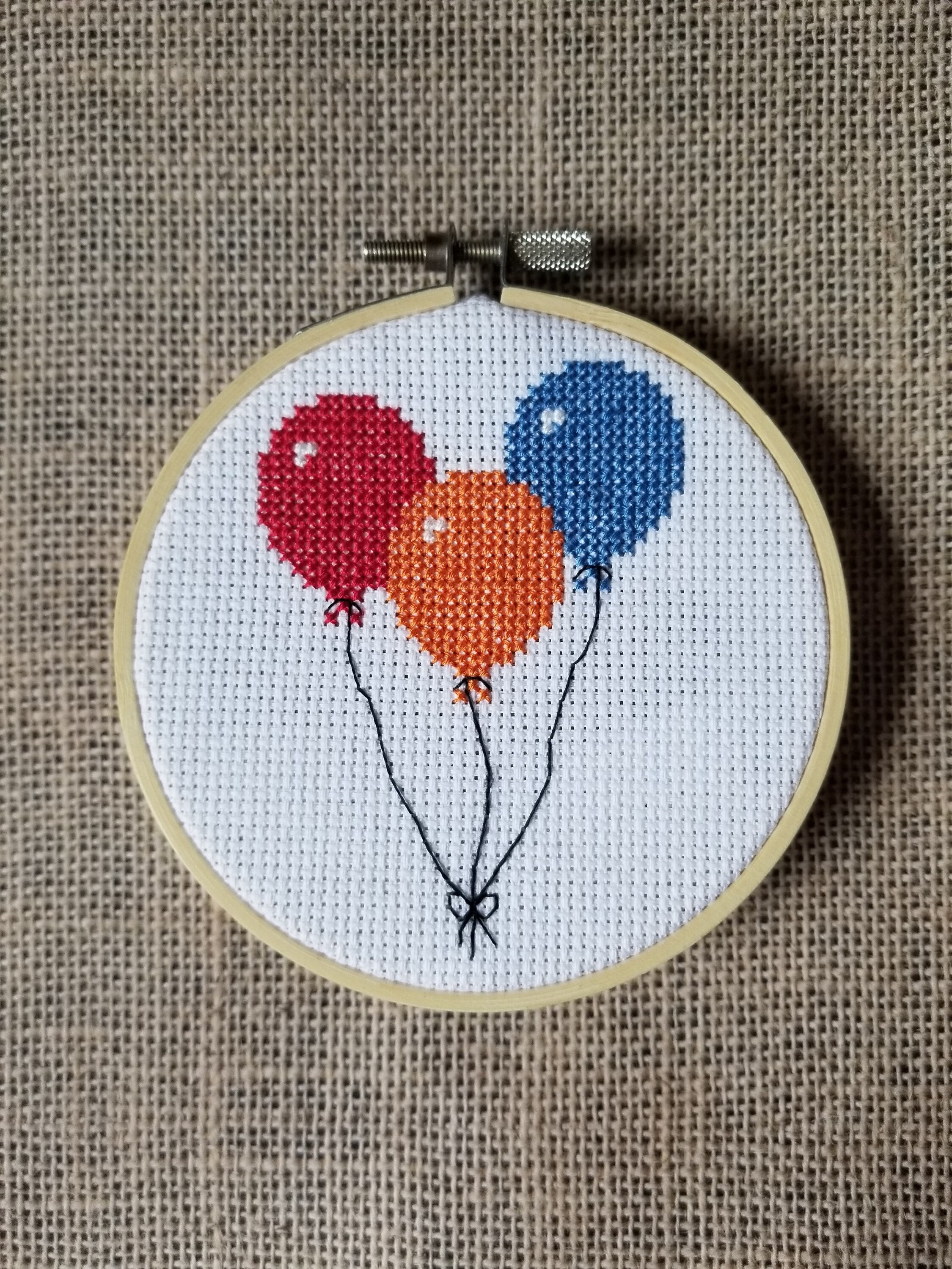 Counted Cross Stitch Balloons Pattern PDF Download 