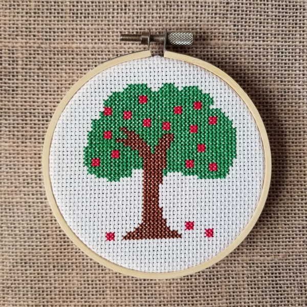 Counted Cross Stitch Apple Tree Pattern - PDF Download