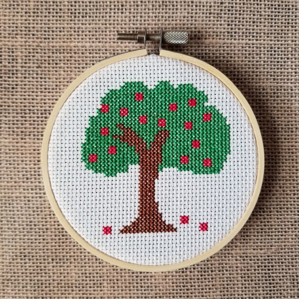 Apple Cross Stitch Kit Etsy