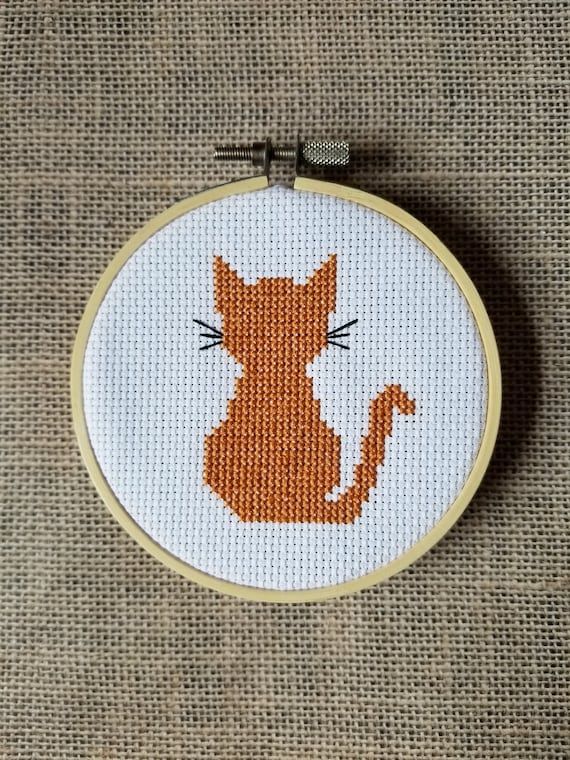 Stamped Cross Stitch Kits for Adults Beginner Kids,Four Cats On