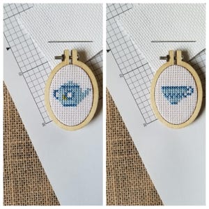 Counted Cross Stitch Teapot and Teacup Minis 2 Patterns - PDF Download