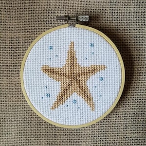 Counted Cross Stitch Beach Starfish Pattern - PDF Download