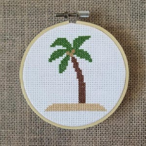 Counted Cross Stitch Palm Tree Pattern - PDF Download