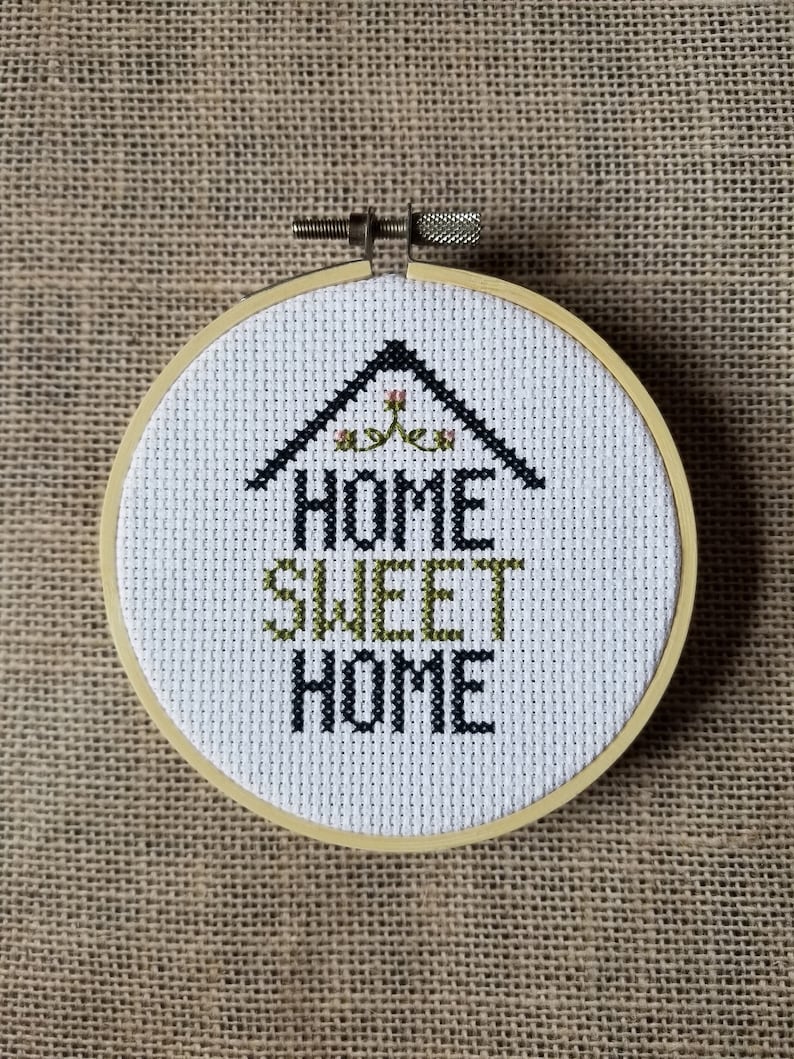 Counted Cross Stitch Home Sweet Home Pattern PDF Download Etsy