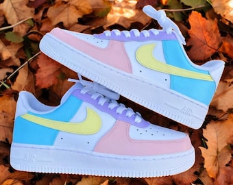 Zapatillas Air Force 1 coloridas personalizadas, AF1 coloridas pintadas a mano, zapatillas coloridas, AF1 personalizadas, envío gratis