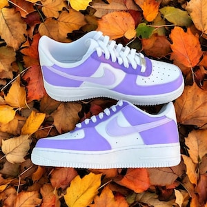 Purple Custom Air Force 1 Sneaker, Custom Hand Painted Purple AF1 Shoes , Pink AF1 Shoes, Hand Painted AF1 Sneaker, Free Shipping