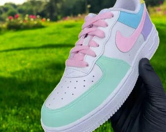 Zapatillas Air Force 1 personalizadas y coloridas, AF1 coloridas y pintadas a mano, zapatillas coloridas, AF1 personalizadas, envío gratis