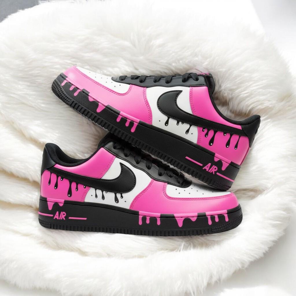 nike pink drip shoes