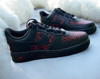 Sneakers Air Force 1 di Spider Man personalizzate, scarpe AF1 di Spider Man personalizzate dipinte a mano, sneaker AF1 dipinte a mano, spedizione gratuita