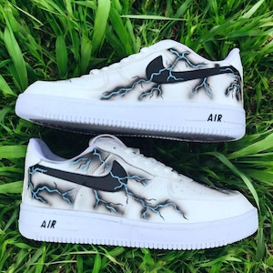 Black Lighting Custom Air Force 1 Shoes, Personalized Hand Painted Black Lighting AF1 Sneakers, Hand Painted AF1 Sneaker, Free Shipping