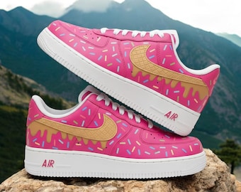 Zapatillas Air Force 1 personalizadas con efecto helado, zapatillas AF1 personalizadas con efecto helado, pintadas a mano, envío gratis.