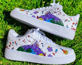 Custom Juice Wrld Air Force 1 Shoes, Custom Hand Painted Juice Wrld AF1, Juice Wrld AF1 Shoes, Personalized AF1 Shoes, Free Shipping