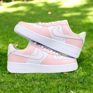 Pesonalized Pink Air Force 1 Shoes, Custom Hand Painted Pink AF1, Pink AF1 Shoes, Hand Painted AF1 Sneaker, Free Shipping