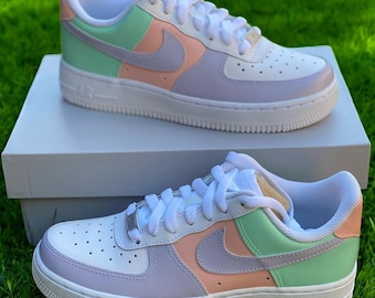 Zapatillas Air Force 1 coloridas y personalizadas, AF1 coloridas y pintadas a mano, zapatillas coloridas, AF1 personalizadas, envío gratis