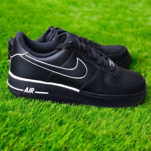 Black White Custom Air Force 1 Shoes, Custom Hand Painted Black White AF1, Hand Painted AF1 Sneaker, Free Shipping