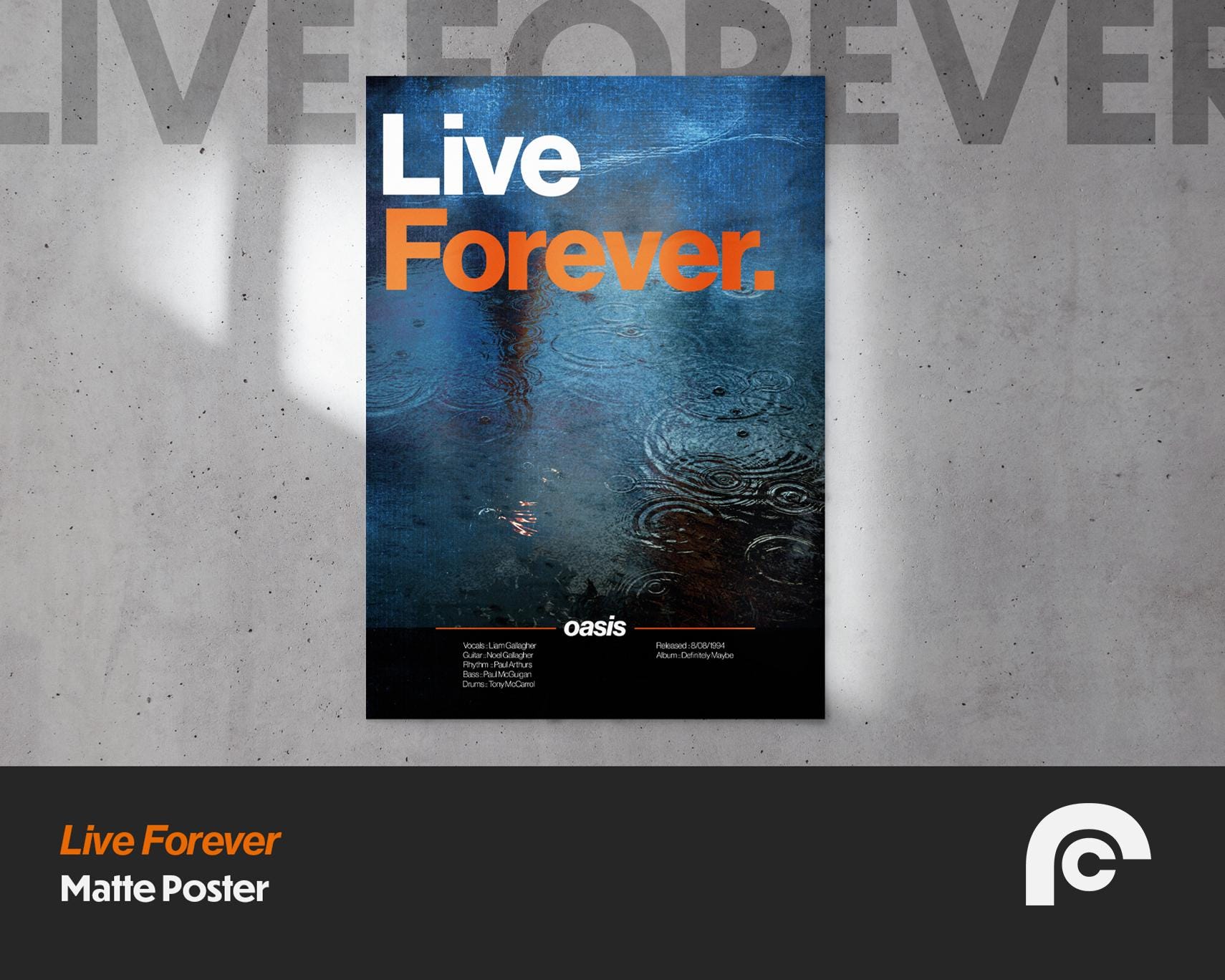 Oasis Live Forever Poster - Etsy