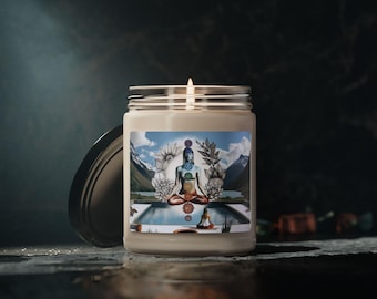 Meditative Soy Candle | Aromatherapy Spa Gift, Yoga Decor
