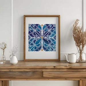 Klassischer portugiesischer Fliesendruck | Azulejo Wandkunst | Lissabon Home Decor